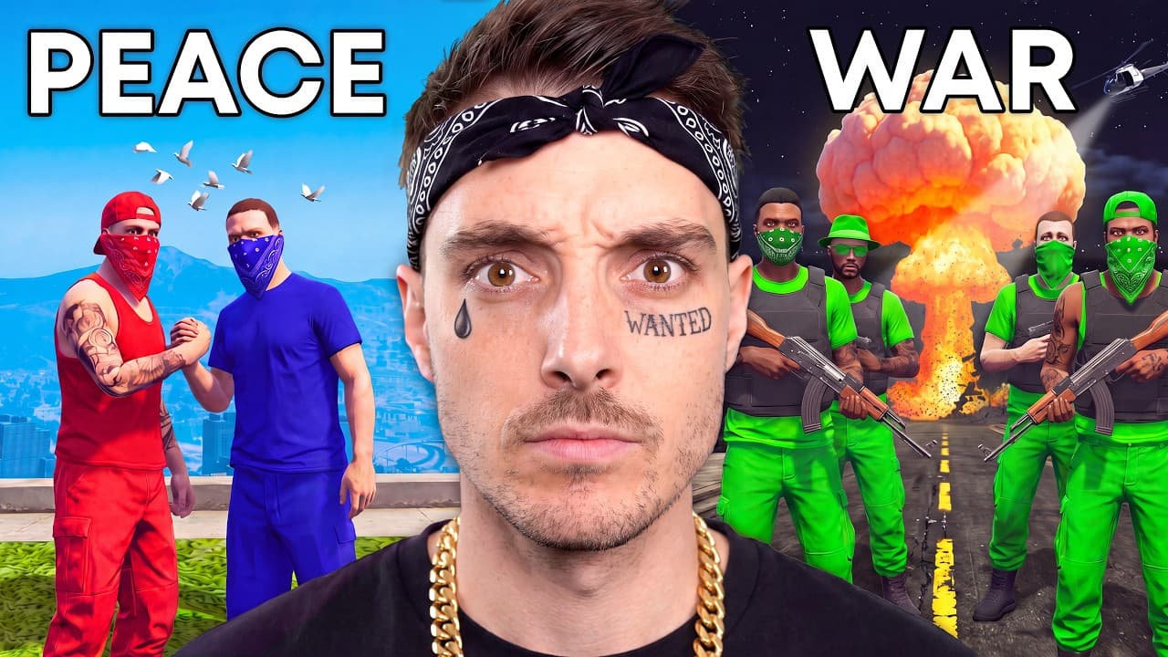 100 Players Simulate Gang War in GTA
