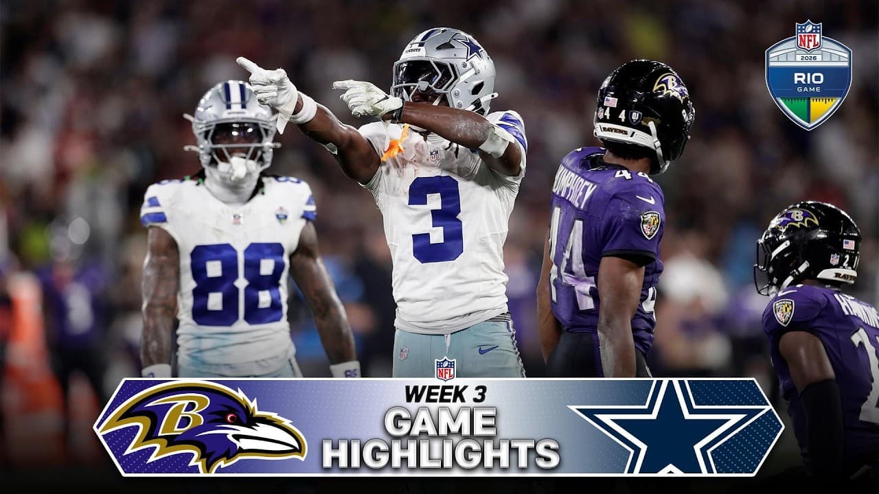 Baltimore Ravens vs Dallas Cowboys Game Highlights from Rio | 2026 NFL Season Week 3
