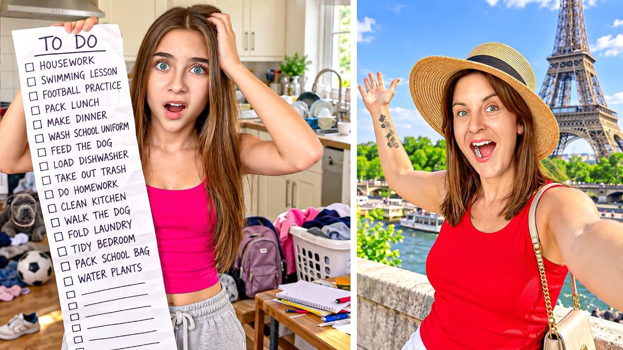 leaving HOLLY in charge while MUM goes to PARIS... TEEN TAKEOVER! ๐ซ๐ท
