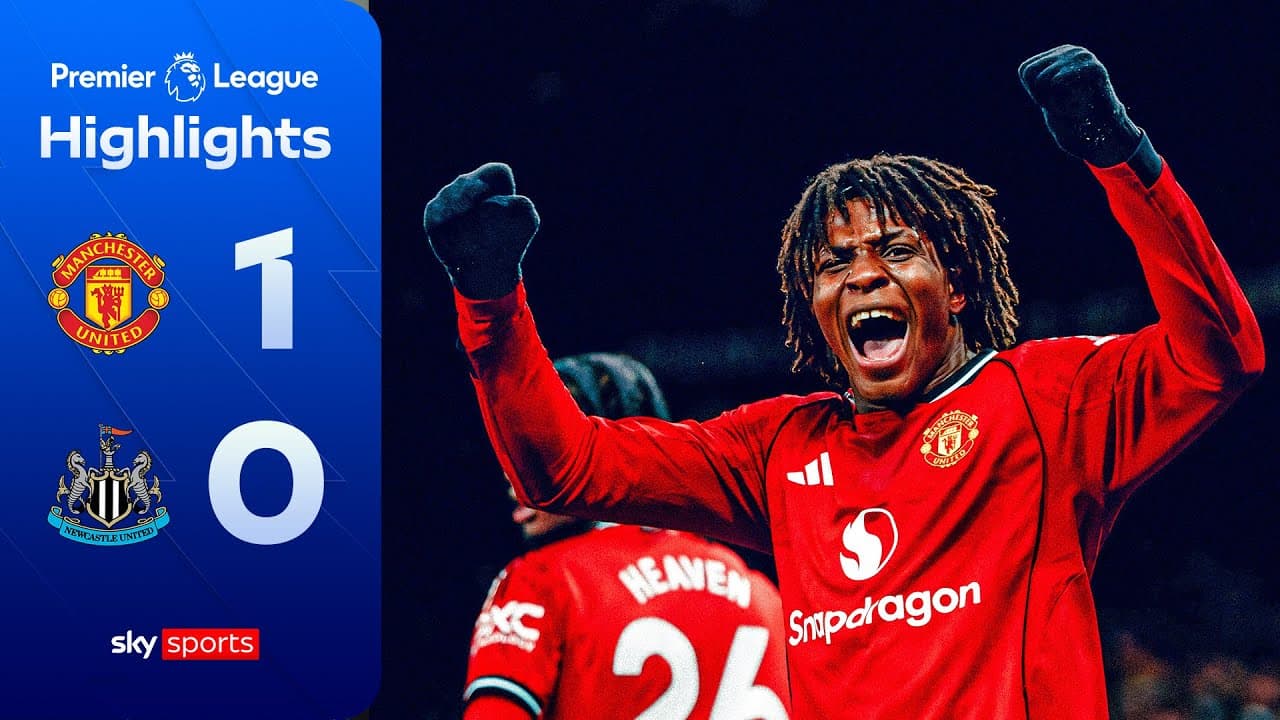 Dorgu volley sends Man Utd fifth ๐ด | Man Utd 1-0 Newcastle | Premier League Highlights