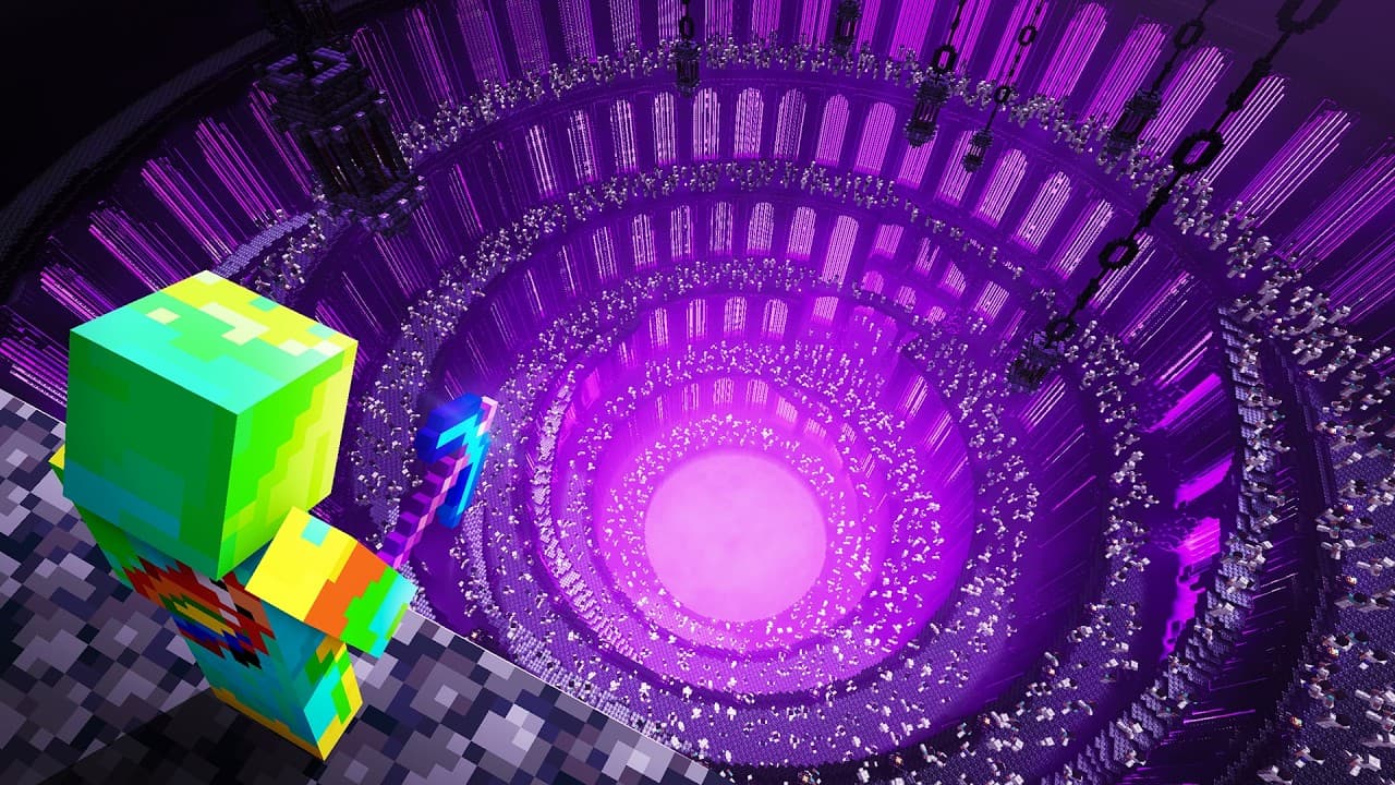 1000 Players Simulate End Prison in Minecraft