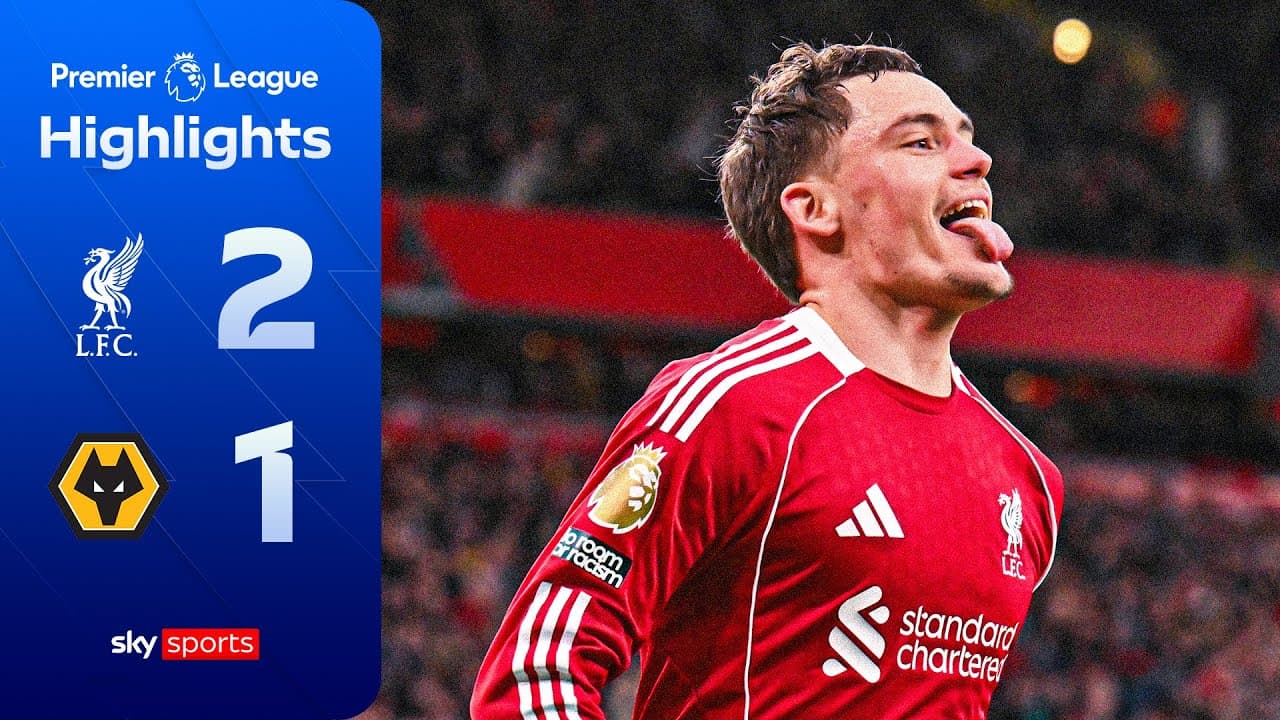 Wirtz nets his first Liverpool goal | Liverpool 2-1 Wolves | Premier League Highlights