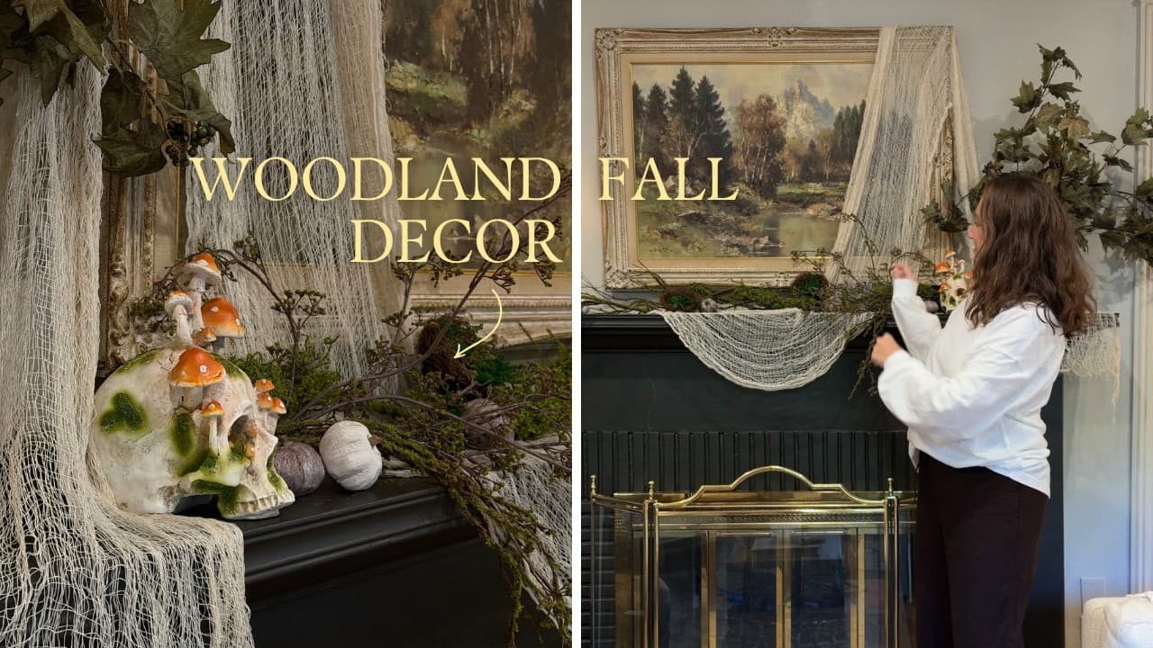 VLOG: decorating our living room *woodland fall & halloween* | MaCenna Lee