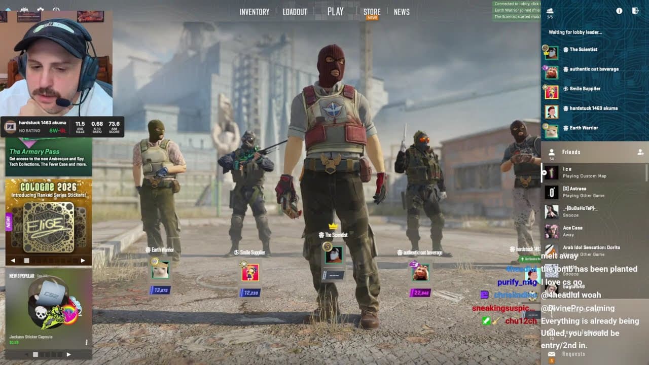 🔴 DAY 2 🔴 100 HOUR CS2 MARATHON ft. THE YARD AND JOSHMAN 🔴 STARTED AT RANK 12,571 🔴 20 SECOND DELAY