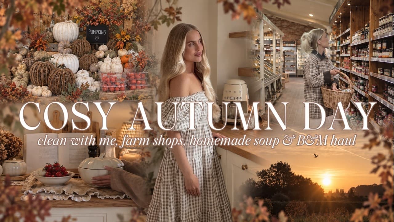 COSY AUTUMN DAY ๐ B&M haul, clean with me, farm shop & homemade soup