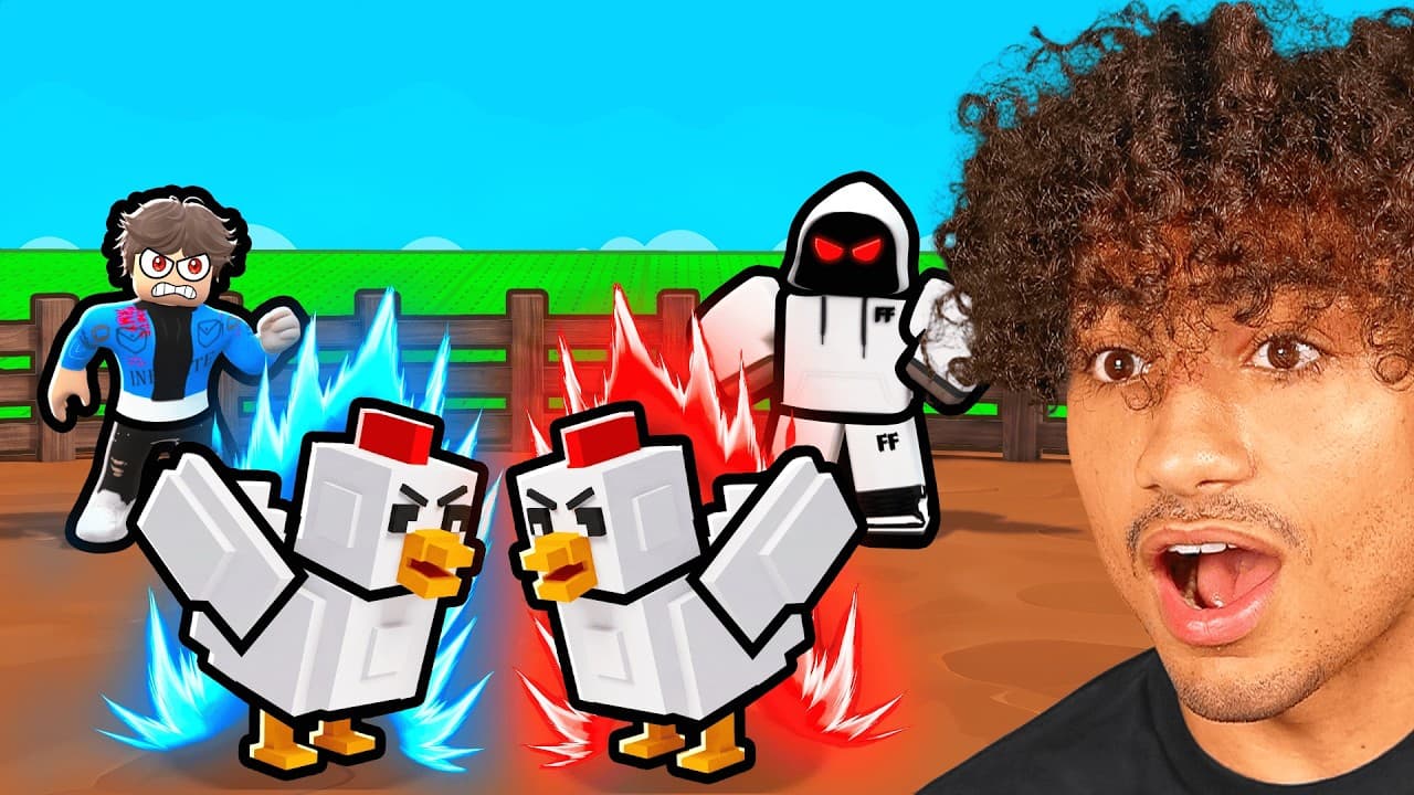 ROBLOX GROW A CHICKEN FIGHTER..
