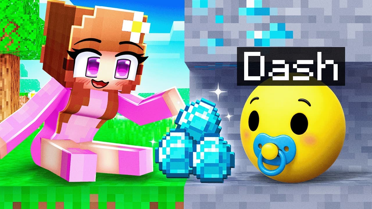 Playing as BABY VERITY To Troll My Friends in Minecraft!