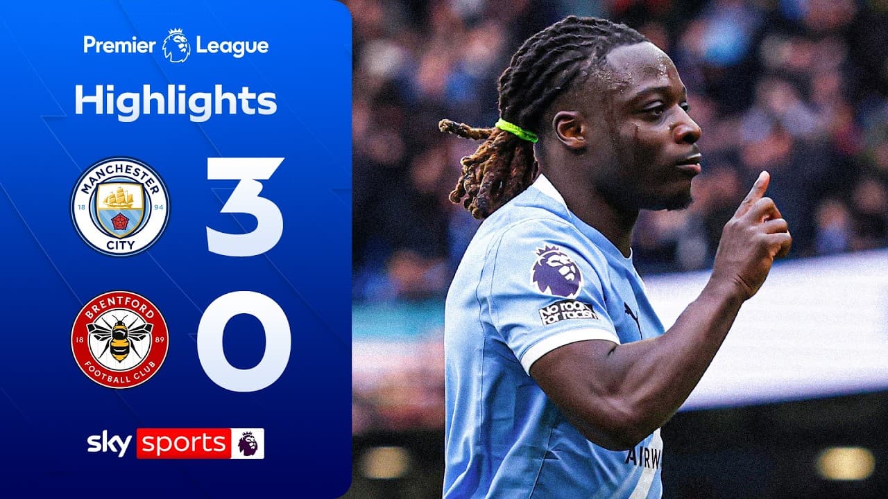 Man City move two points behind Arsenal! ๐ฅ| Man City 3-0 Brentford | Premier League Highlights