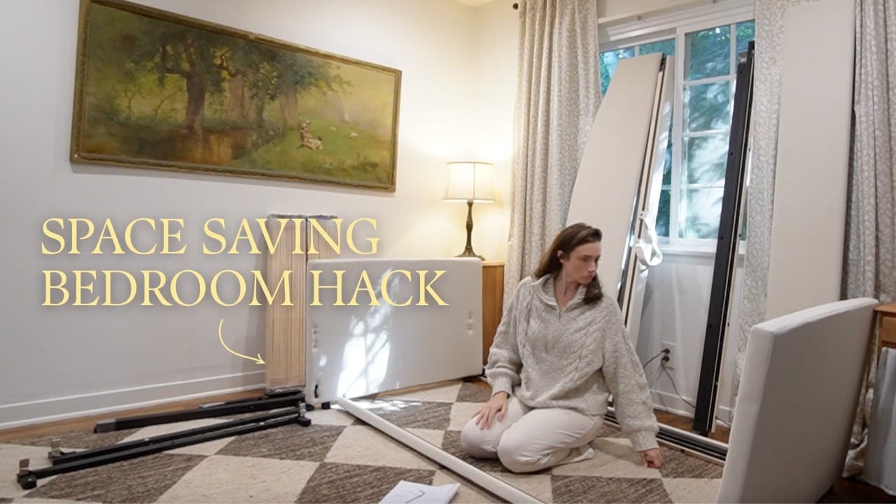this space-saving hack transformed our guest bedroom | MaCenna Lee