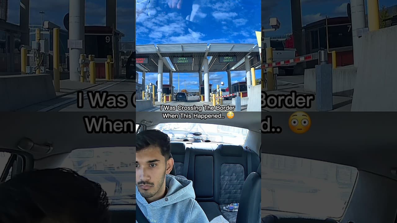 I was crossing the border when this happened… 😅 YouTube thumbnail