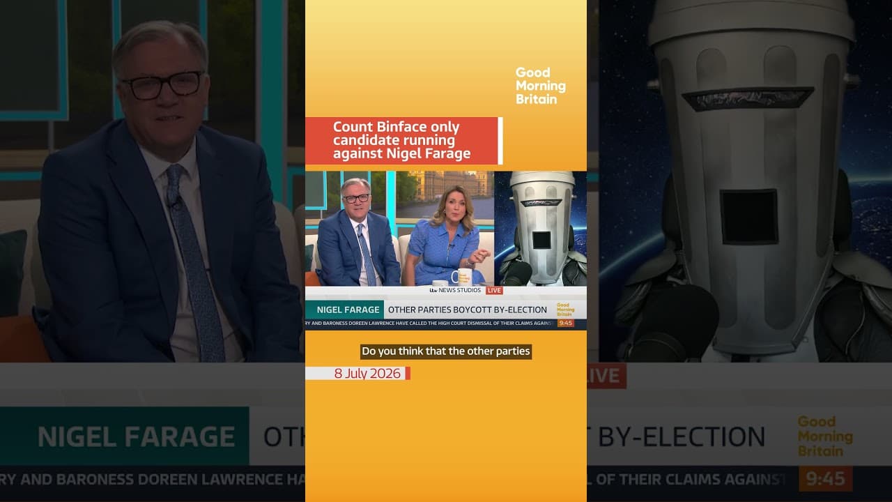 Nigel Farage only set to face Count Binface at Clacton by-election