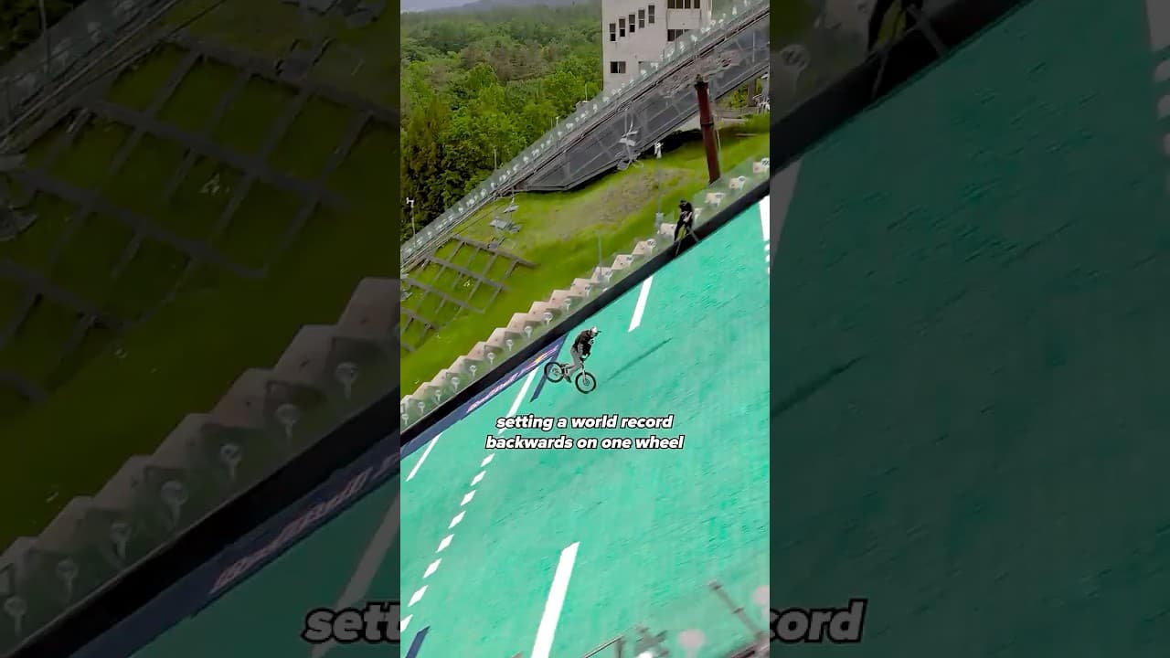 World Record Fakie Down A Ski Slope ๐