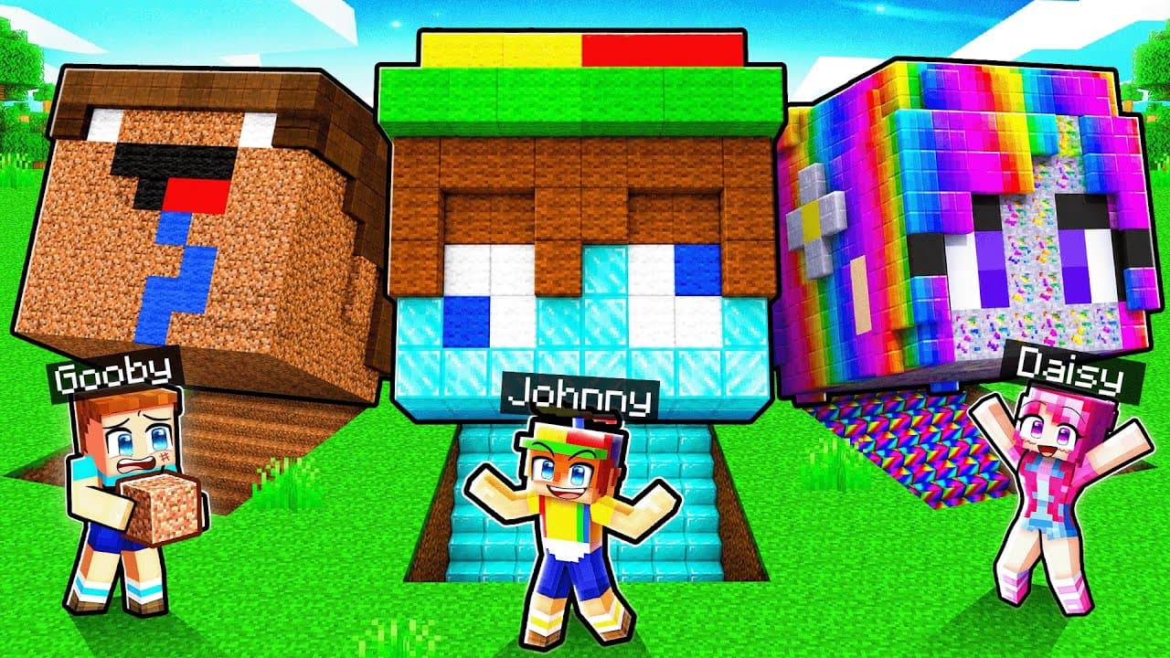 UNDERGROUND HEAD BASE BATTLE in Minecraft!