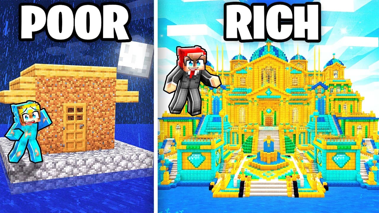 POOR vs RICH Water Base Competition!