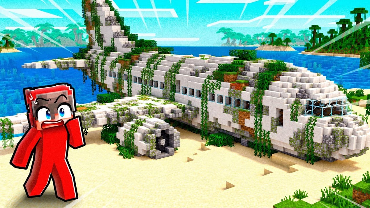 We Found an ABANDONED AIRPLANE in Minecraft