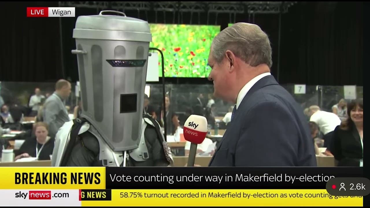 Count Binface destroys Sky News interviewer
