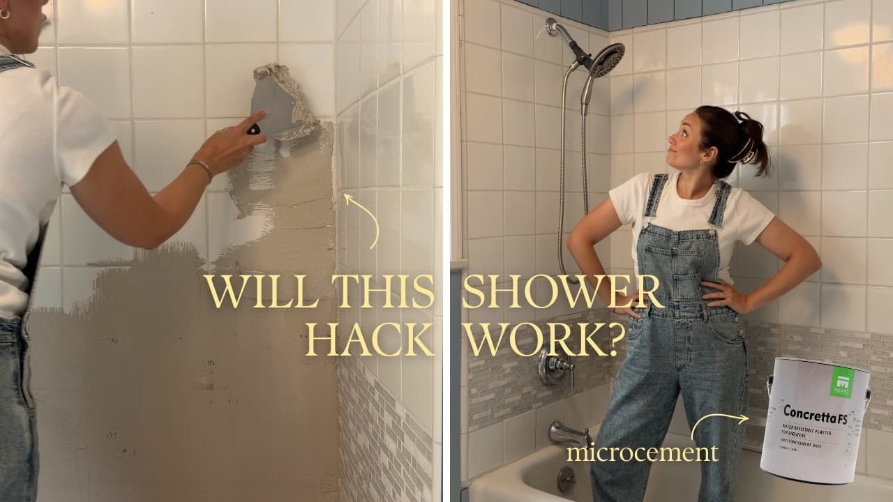 starting our DIY shower makeover (no renovation) *will it work?* | MaCenna Lee