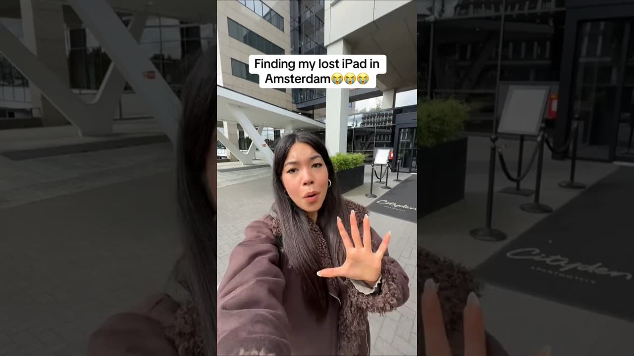 Finding my lost iPad in Amsterdam!! 😢 #airbnb #ipad #lost #amsterdam #believe #travelwithme #finding
