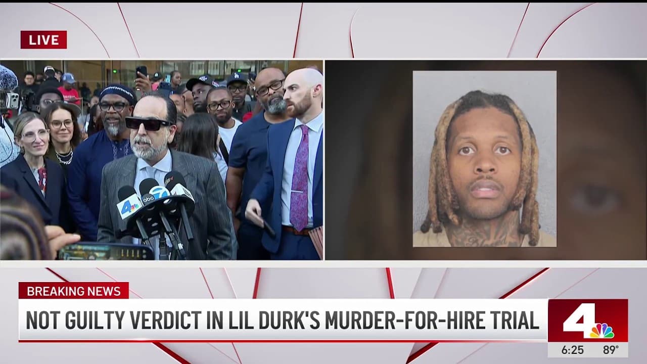 Breaking: Lil Durk found not guilty in murder-for-hire trial | NBCLA