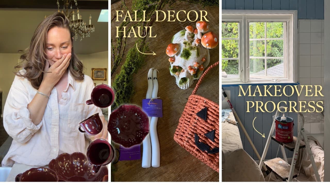 bathroom makeover progress & FALL DECOR HAUL *must haves* | MaCenna Lee