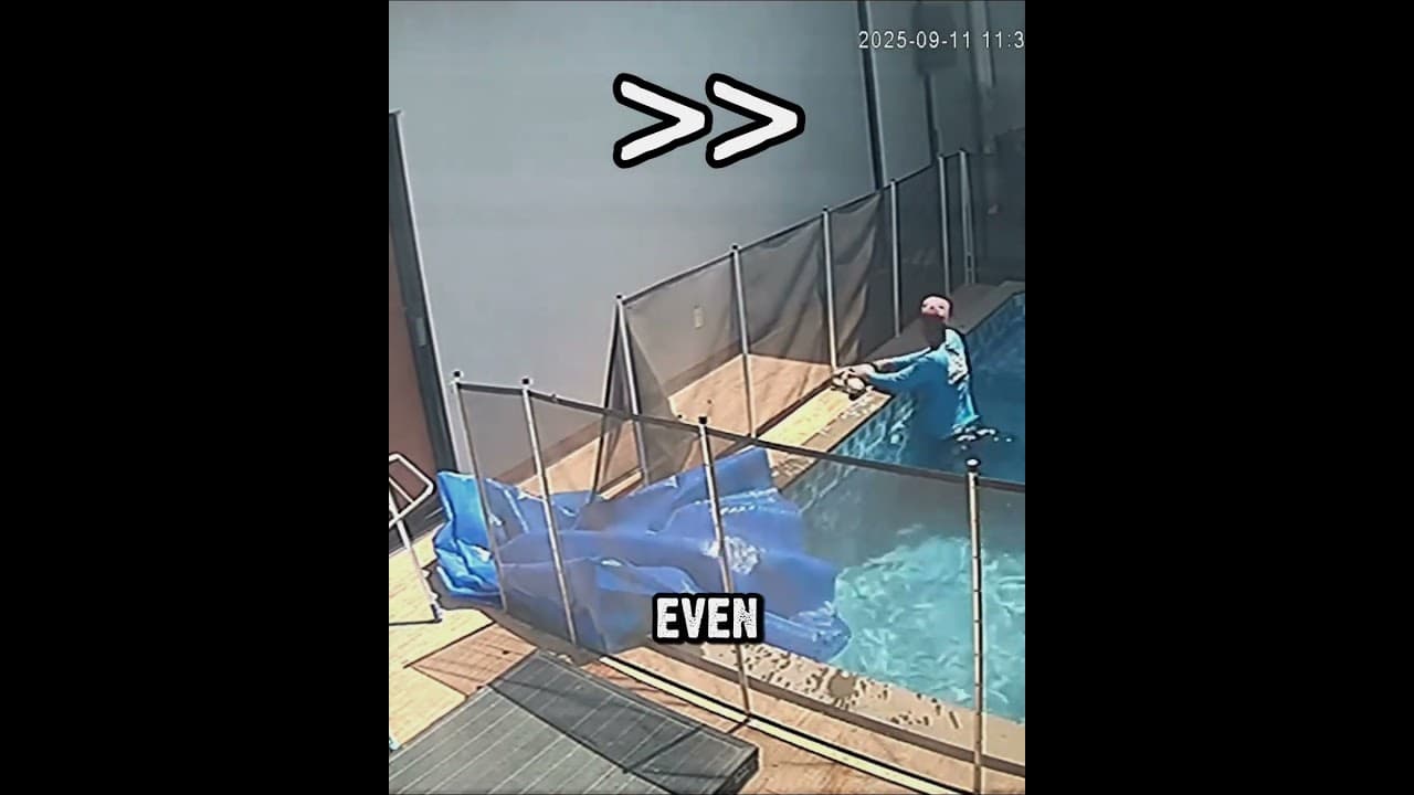 The Pool Worker Became a Hero #dog #animals #rescue