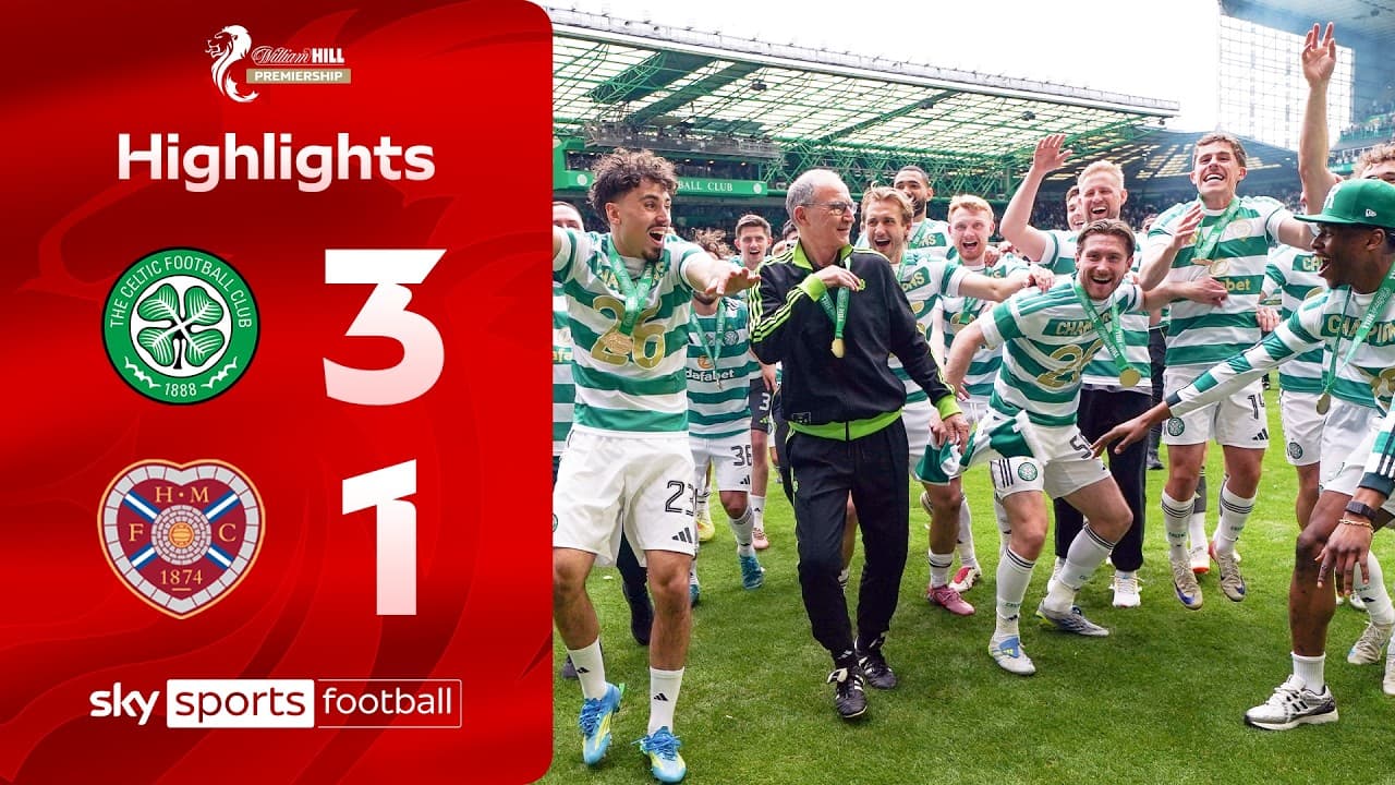 Celtic crowned CHAMPIONS after dramatic finish! ๐คฏ | Celtic 3-1 Hearts | SPFL highlights