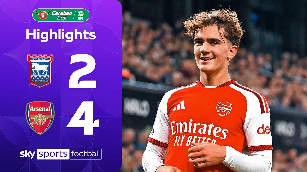 Dazzling Dowman double as Gunners cruise through! 🔥 | Ipswich 2-4 Arsenal | Carabao Cup Highlights