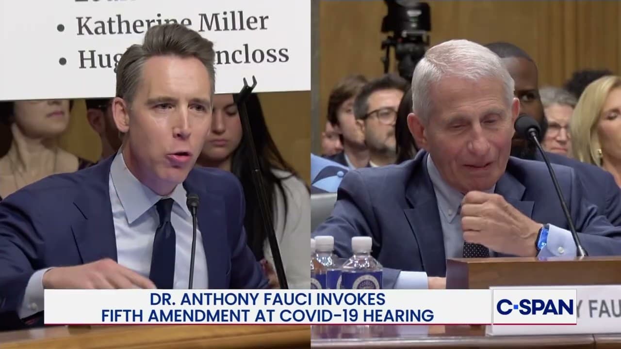 Sen. Josh Hawley Grills Dr. Anthony Fauci: "Nothing says honesty like taking the Fifth!"