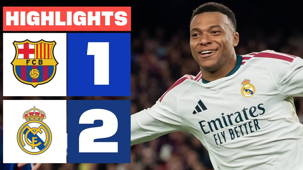 FC BARCELONA 1 - 2 REAL MADRID | RESUMEN LALIGA EA SPORTS YouTube thumbnail