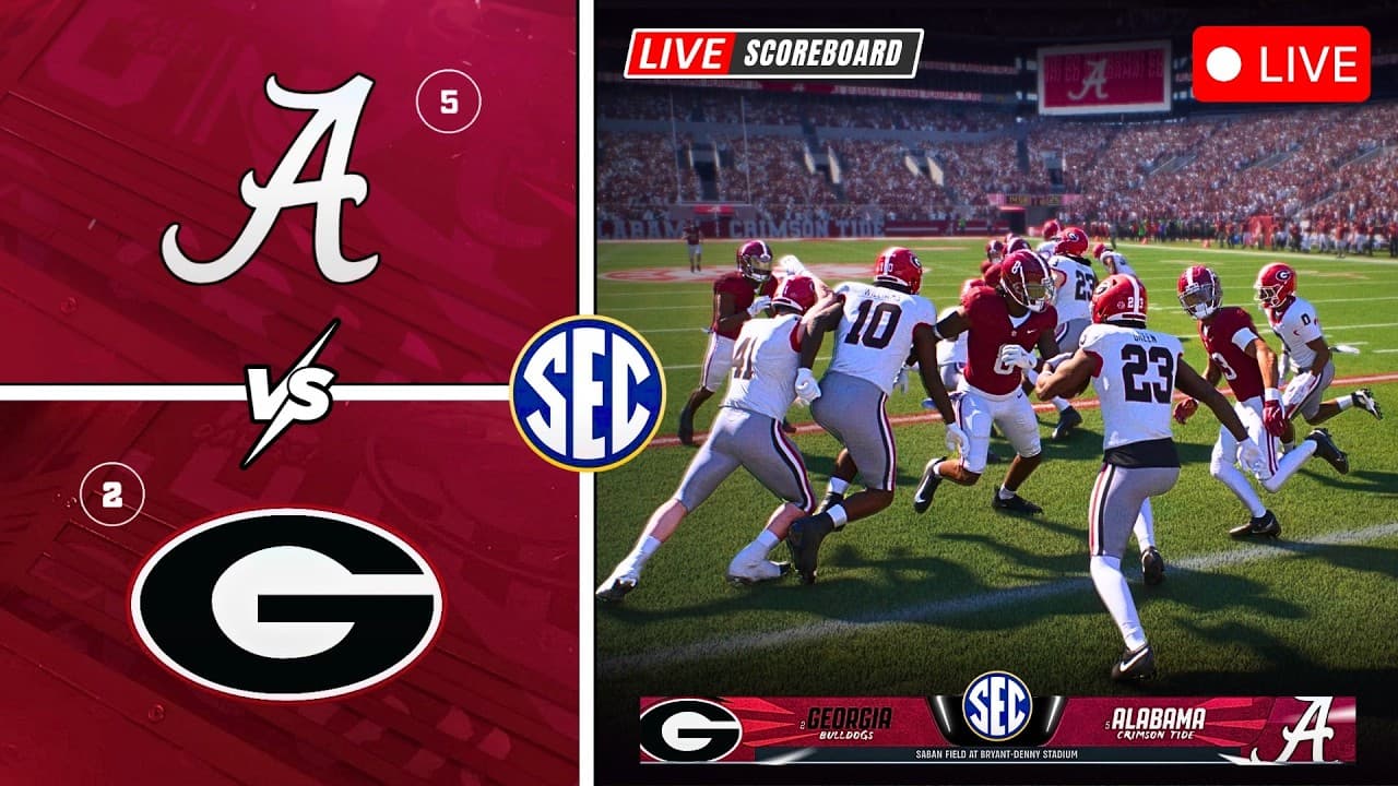 🔴 LIVE 🏈 Alabama Crimson Tide vs Georgia Bulldogs / NCAAF Week 6 / CFB 27 Sim + Scoreboard!