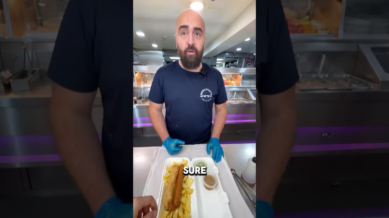 POV when you forget the food order... Battered sausage & chips #shorts #pov