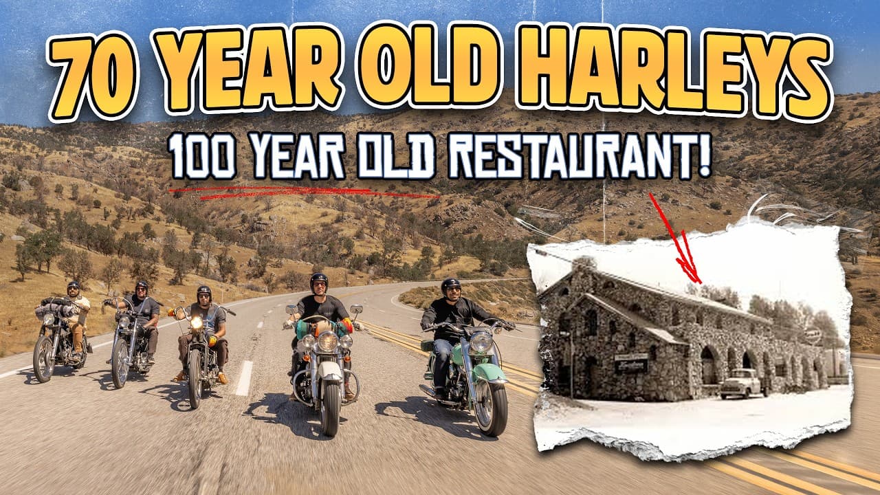 Riding To a 100 Year Old Restaurant On Our 70 Year Old Harleys! - Vlog 253