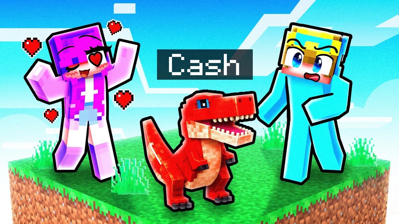 I Pretended to Be a BABY T-REX on ONE CHUNK!