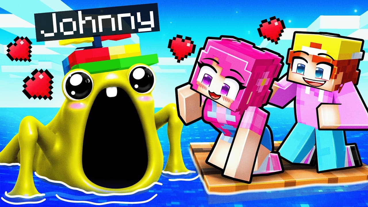 I Pretended to be BABY SEA EATER on a One RAFT!