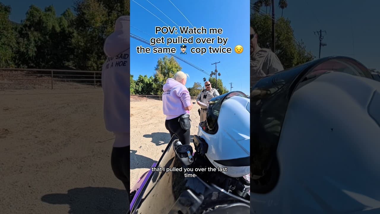 Anyone else been pulled over by the same cop more than once? 😅 #chp#motovlog