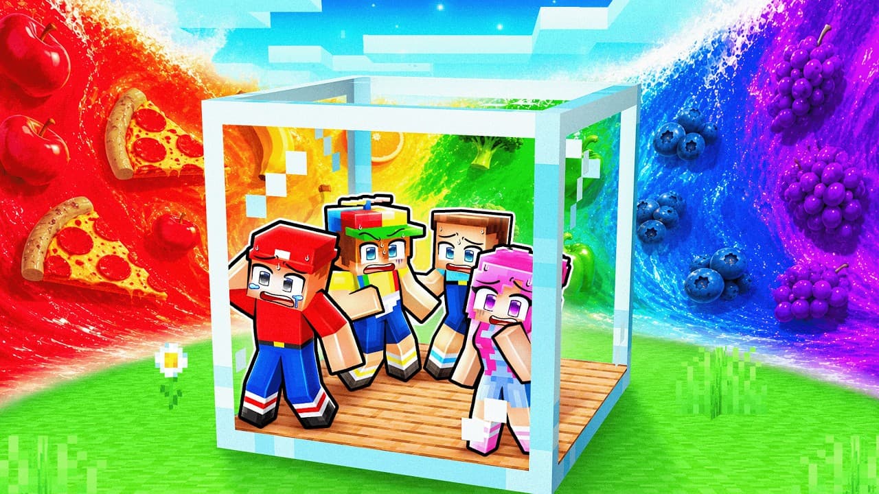 FOOD TSUNAMI vs Doomsday Bunker in Minecraft!