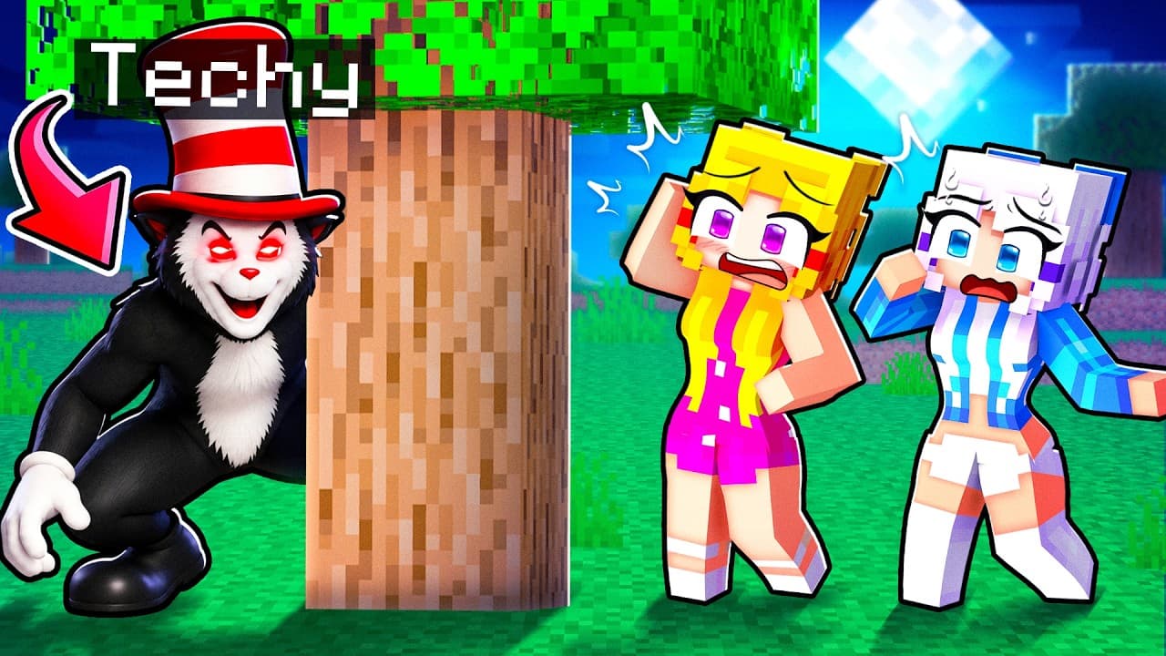 Playing as CAT IN THE HAT To Troll My Friends in Minecraft...