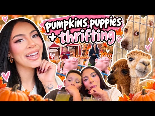 ♡ Mommy + son date TURNED into the cutest fall week 🍂 pumpkin patch, puppies, thrifting Weekly VLOG