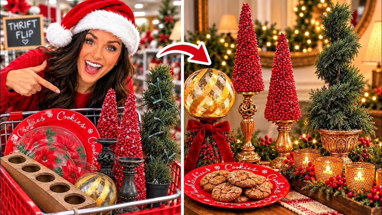 We Bought Ugly Thrift Store Christmas Decor… Then Made It HIGH-END!