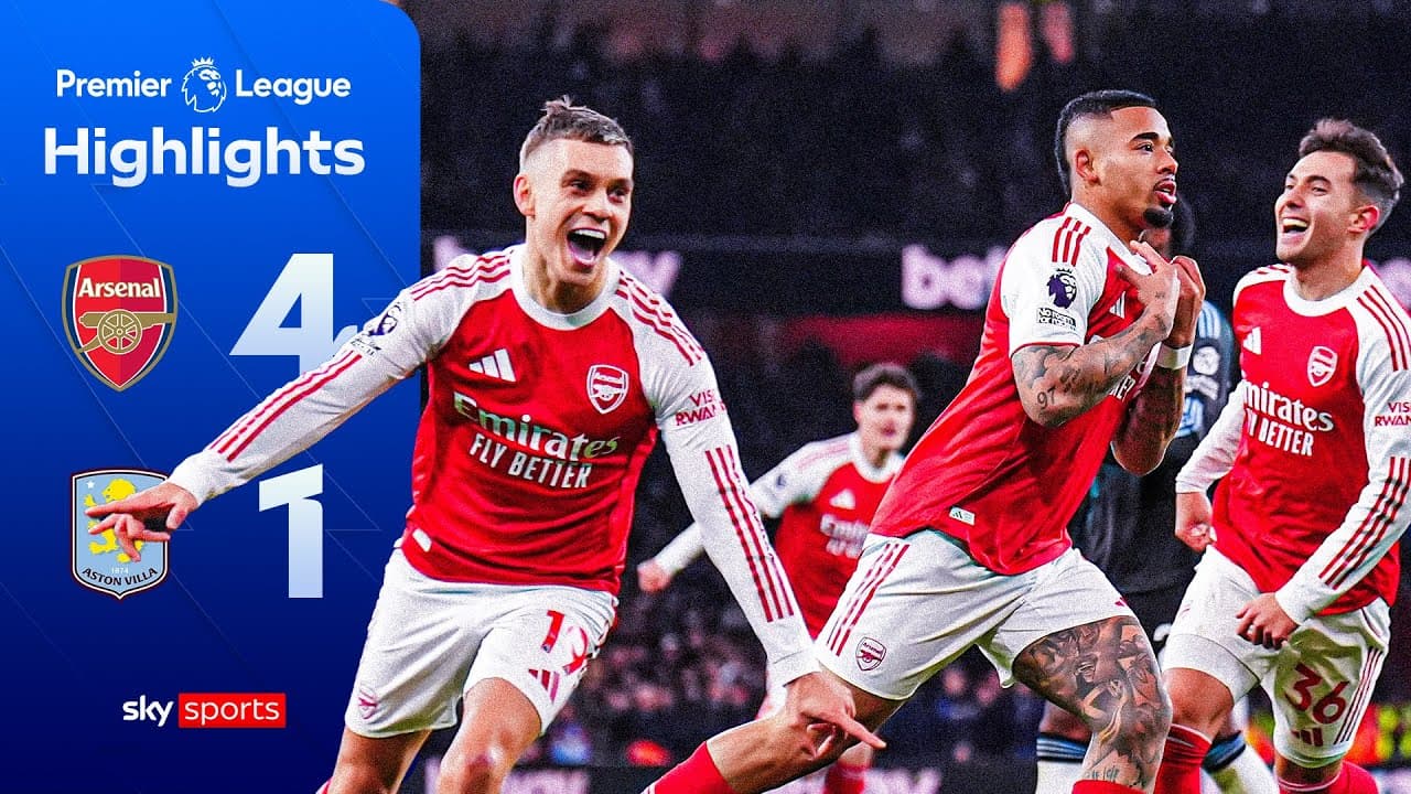 Gunners run RIOT! 💥 | Arsenal 4-1 Aston Villa | Premier League Highlights