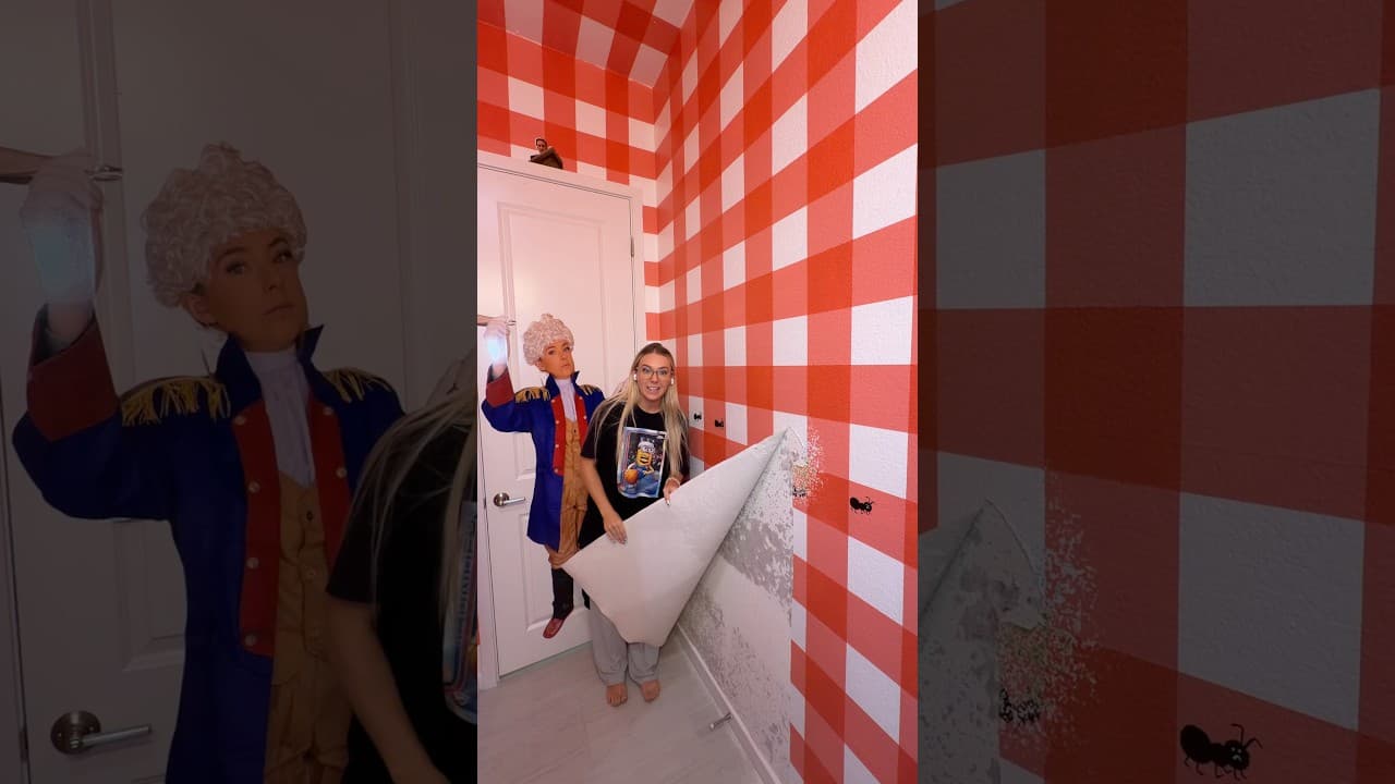 Wallpaper farming π€ͺπ©βπΎπ¨ #painting #diy removing the paint layers from my holiday bathroom