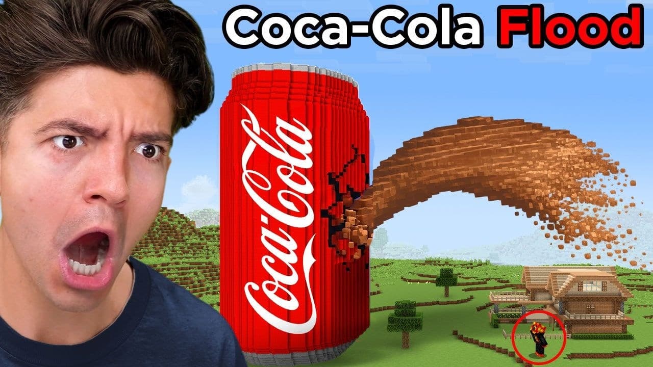 Every Minute COCA-COLA Rises Higher In Minecraft!