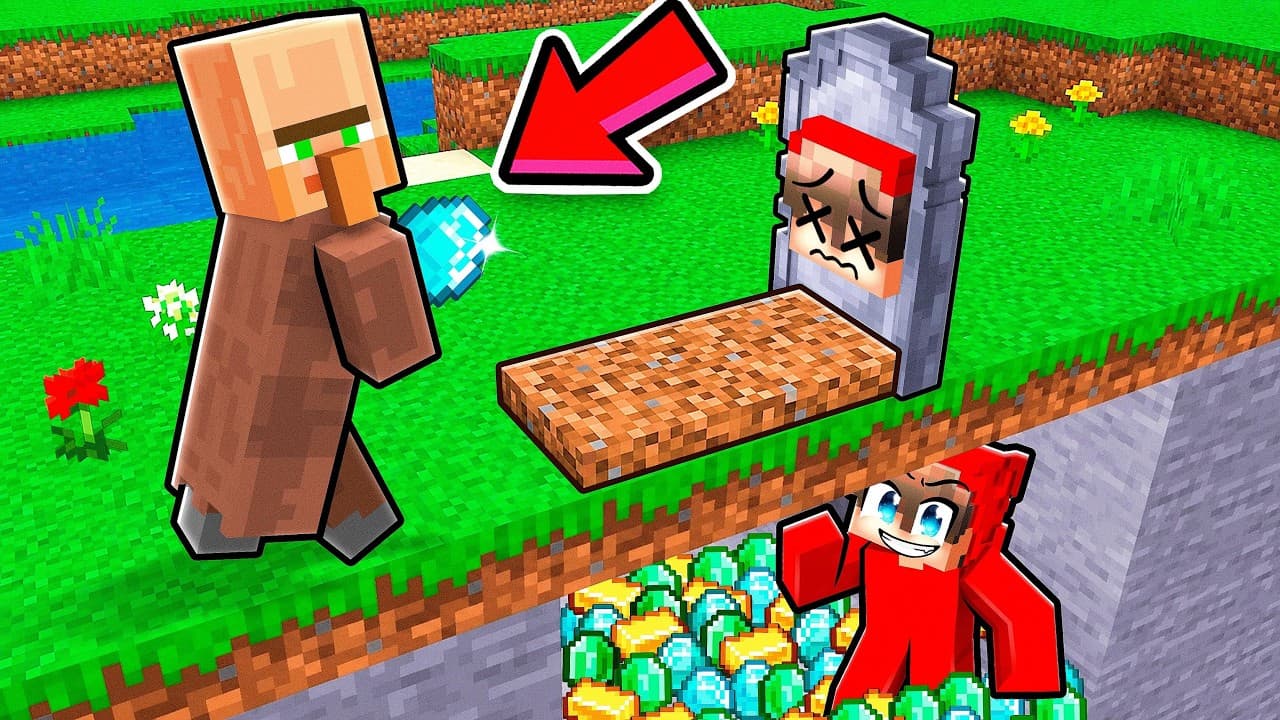 12 Ways to Steal Villagers Diamonds (Minecraft)