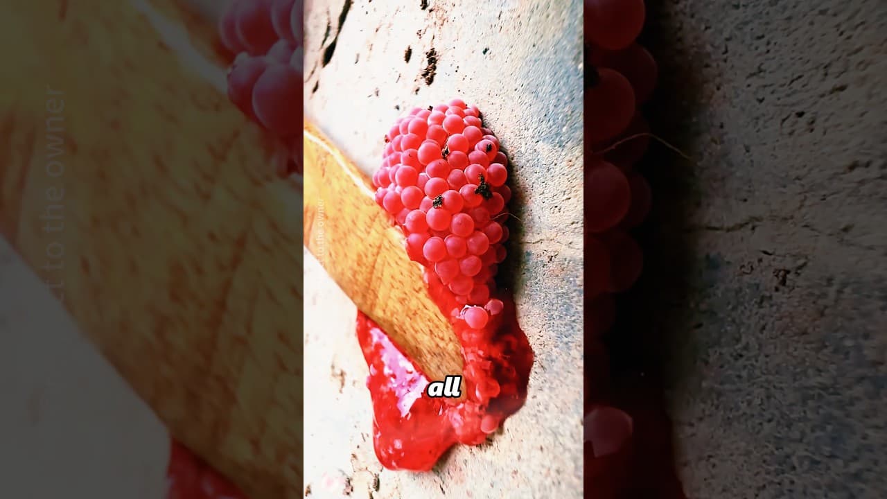 This girl found some strange red balls in a field#shorts
