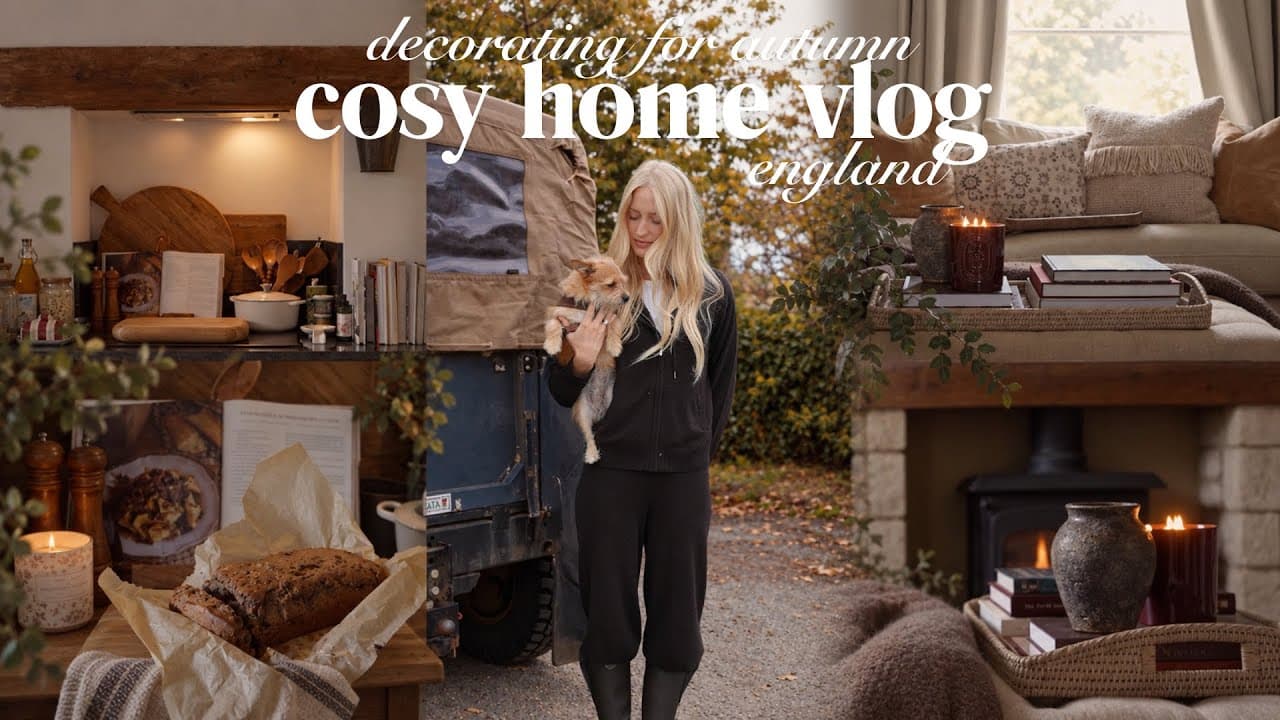 a cosy rainy day decorating my cottage for autumn ๐