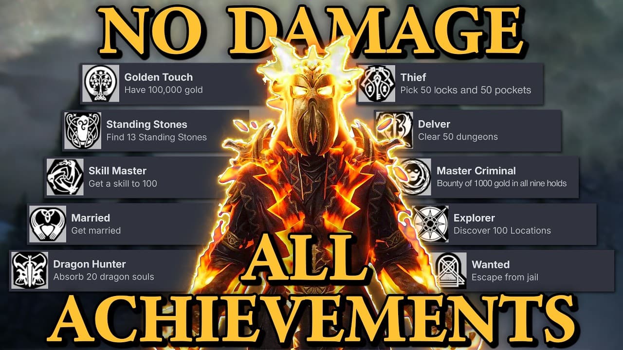 I Beat the Entirety of Skyrim WITHOUT taking Damage