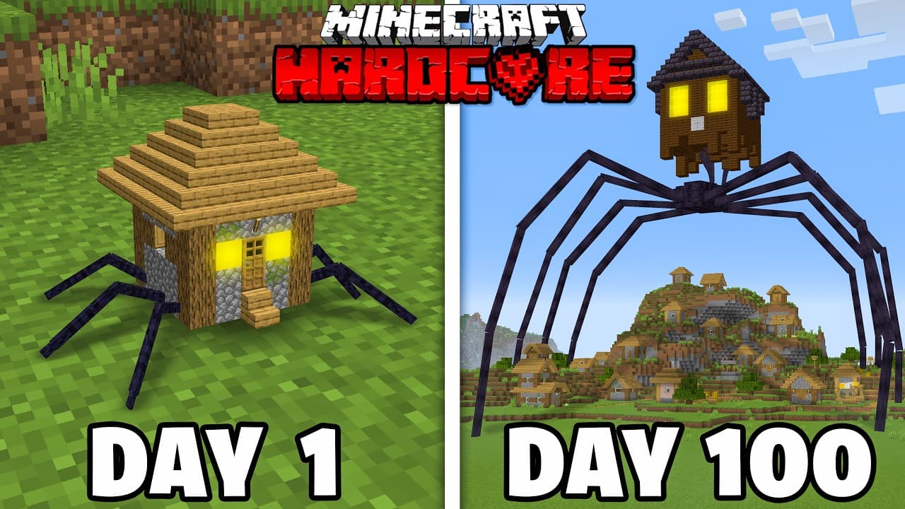 I Survived 100 Days as HOUSE HEAD in Minecraft