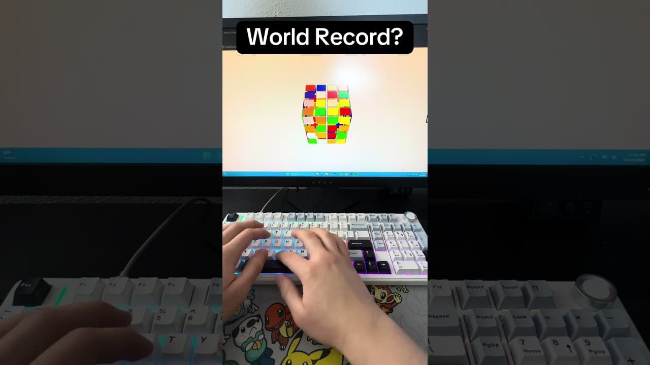 Wordle + 50 Digits of Pi + Virtual 4x4 Rubik’s Cube in 56.01 Seconds