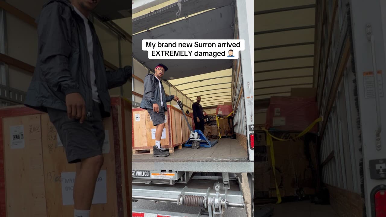 $7000 bike arriving like this is crazy #Surron #UltraBee #CommonTrafficMafia #Cars