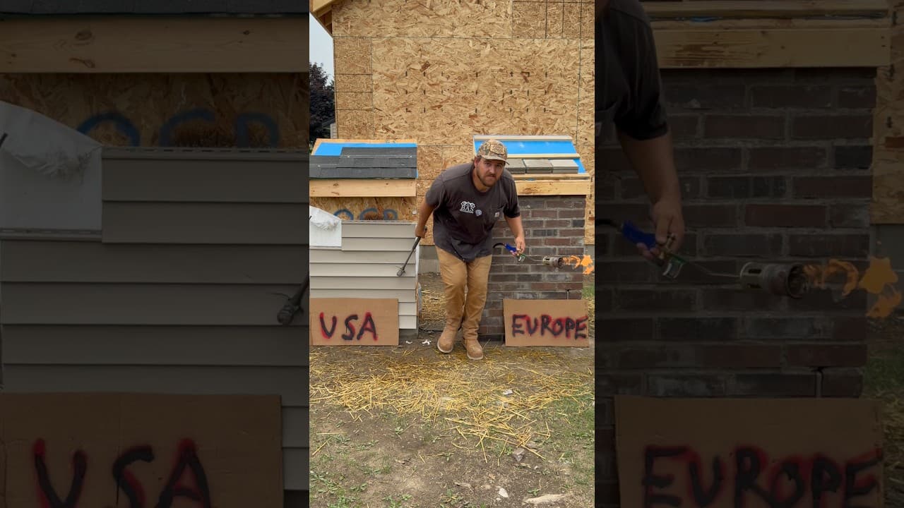 American vs. European home building 🏠 learn how we build so differently! #building #learn #USA #UK